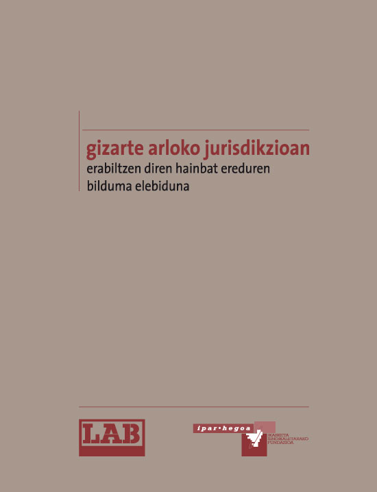 Gizarte arloko jurisdikzioan erabiltzen diren hainbat ereduren bilduma elebiduna (2008)