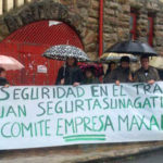 Maxan Zoazoko Enpresa Batzordearem lanpostuen segurtasunaren aldeko elkarretaratzea.