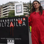 2012ko Lan Osasunaren Nazioarteko egunean LABek Donostian egindako mobilizazioa.