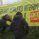 Durangaldeko Metalgintzako Delegatuek egindako mobilizazioaren argazkia.