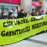 Lan sindikalaren kriminalizazioa salatu dute euskal sindikatuek Bilbon.