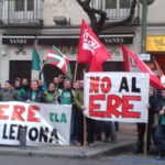 Cementos Lemonako langileen elkarretaratzea Madrilen.