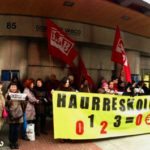 Bilboko Hezkuntza Delegazioen aurrean LABek egindako elkarretaratzea.