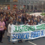 Justiziako langileen manifestazioa Bilbon.