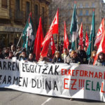 Gipuzkoako Zahar Egoitzetako langileek manifestazioa egin dute Donostian.