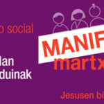 Euskal Herrian lan eta eskubide sozial duinak.Martxoak 16 manifestazioa Bilbon.