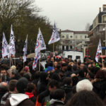 Eragile eta sindikatuen elkarretaratzea Lehendakaritzaren aurrean.