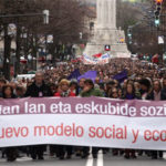 Manifestazioaren aurrekaldea.