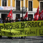 LABeko delegatuen elkarretaratza "Enplegua borrokatu" lelopean.