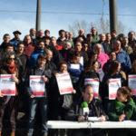 Borrokan diren Langile Batzordeek jasotajko atxikimenduen berri emateko prentsaurrekoa eman dite Bilbon.