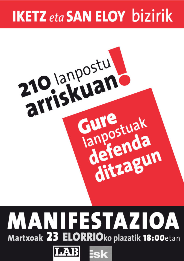 MARTXOAK 23 MANIFESTAZIOA ELORRION IKETZ ETA SAN ELOY BIZIRIK!