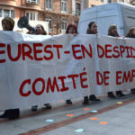 Eurest enpresako langileen elkarretaratzea.