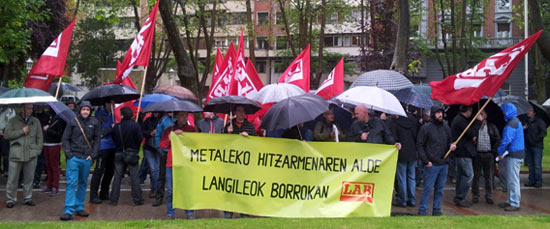 Concentración de delegados y delegadas de LAB del metal de Bizkaia