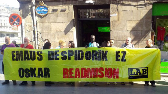 Declarado improcedente el despido del trabajador de Emaus Bilbao