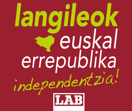 LABek euskal errepublika eta independentziaren alde egiten du