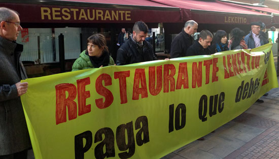 El restaurante Lekeitio despide a una trabajadora  y no paga