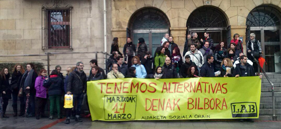 LAB Ezkerraldea llama a los y las trabajadoras a participar en la manifestación del M14 por el cambio social