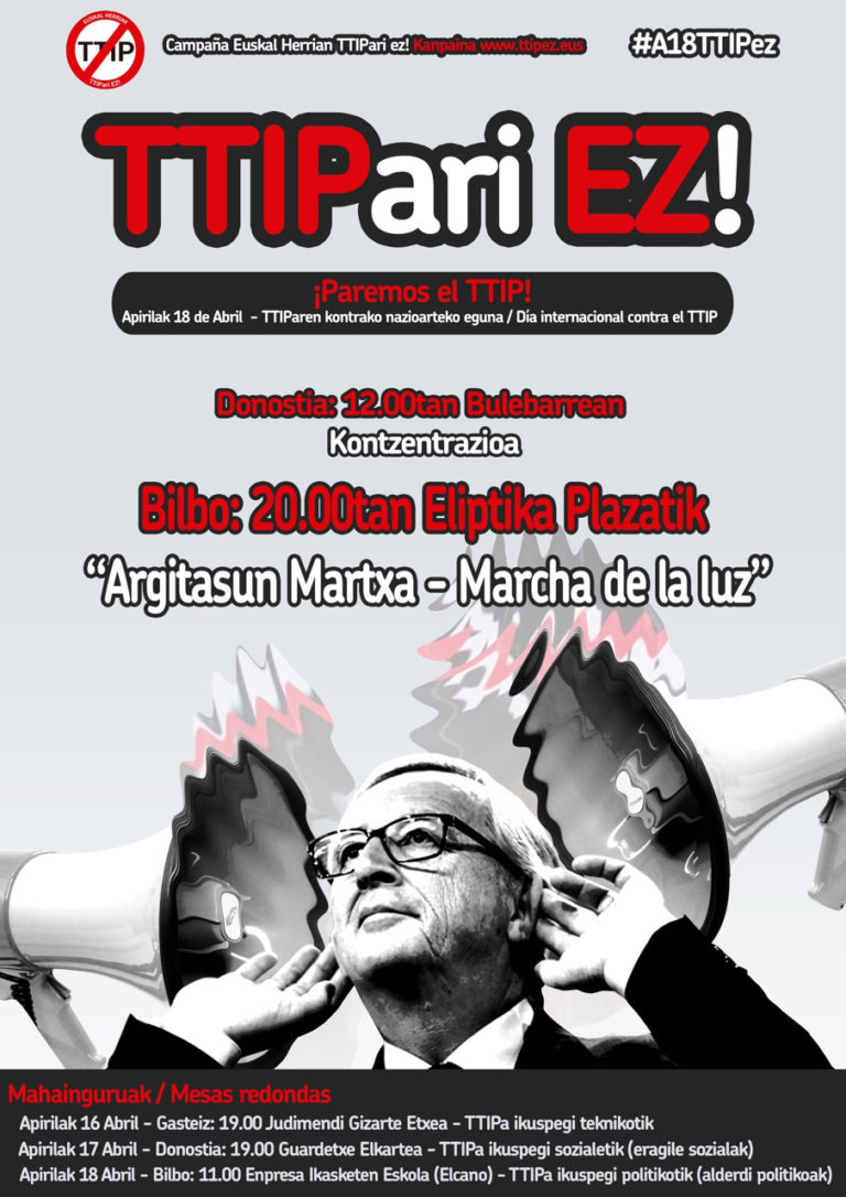 Apirilaren 18an TTIPari EZ!