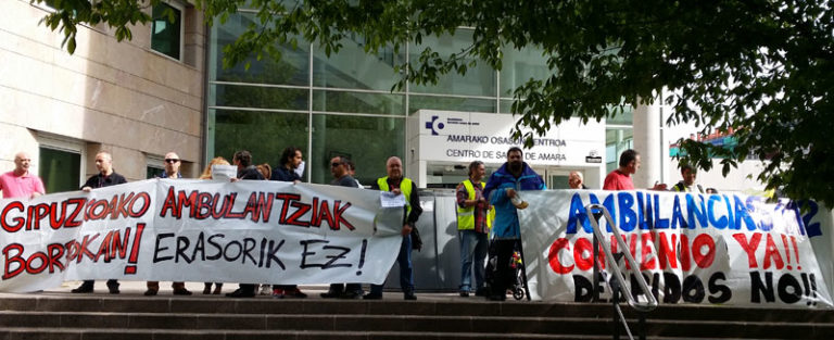 Gipuzkoako anbulantzien herrialdeko hitzarmenean gertatzen ari diren etengabeko ez-aplikatze guztiak salatu ditu LABek