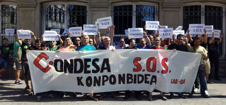 Condesako langileek konponbidea eskatu dute Legebiltzarrean