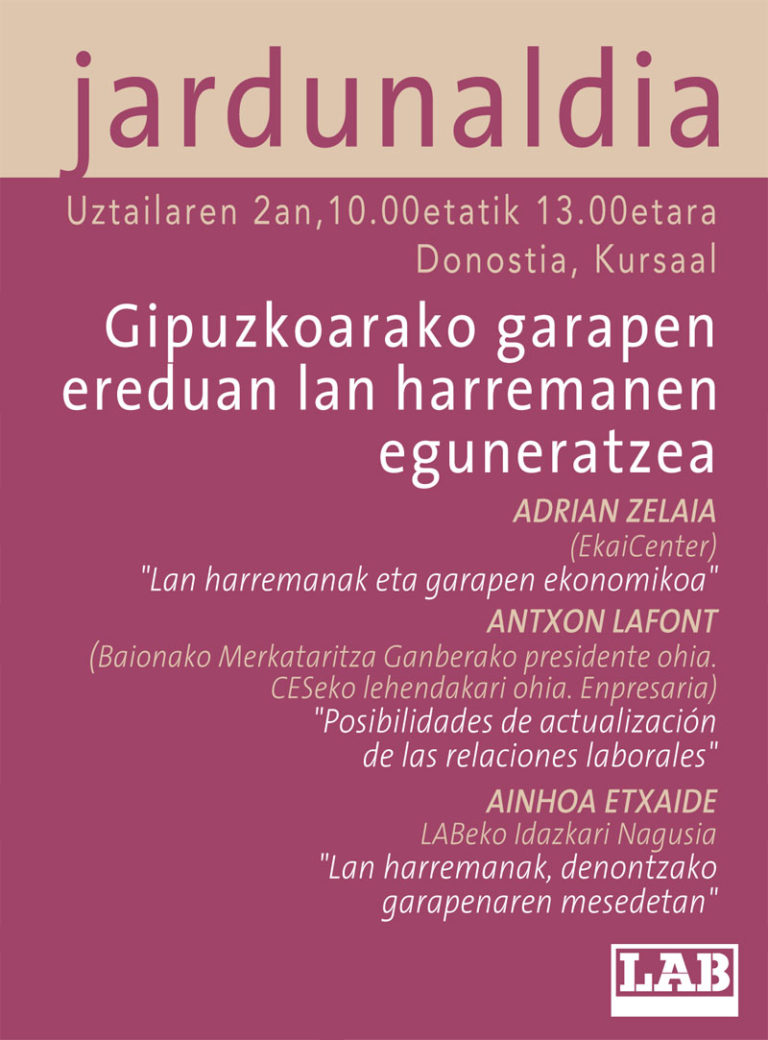 GIPUZKOARAKO GARAPEN EREDUAN LAN HARREMANEN EGUNERATZEA