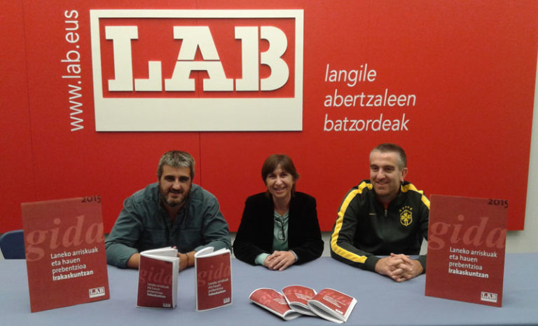 LABek Irakaskuntzako lan arriskuak eta hauen prentzioari buruzko gida argitaratu du