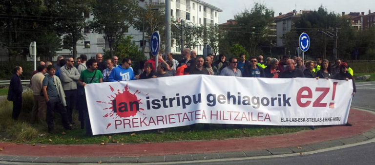 “Lan istripu gehiagorik ez! Prekarietatea hiltzailea”