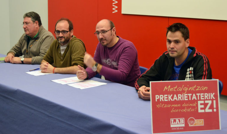 Hitzarmen duinak borrokatuko ditugu metalgintzan langileen aktibazioaren bidez