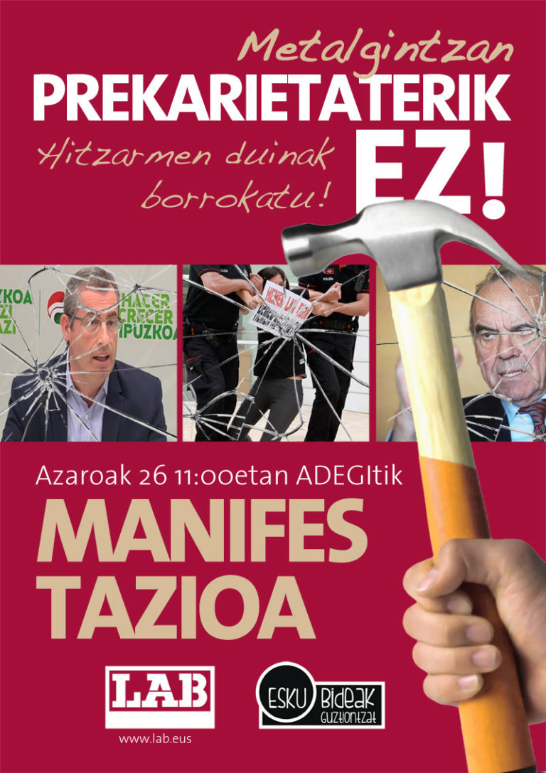 Metalgintzako hitzarmen duin baten alde borrokan