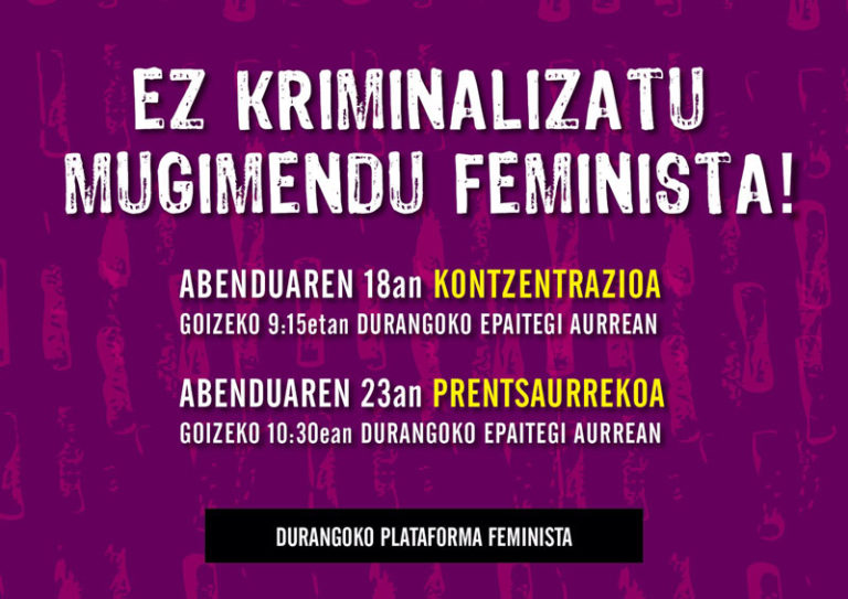 LABek bat egiten du Durangoko mugimendu feministaren deialdiarekin