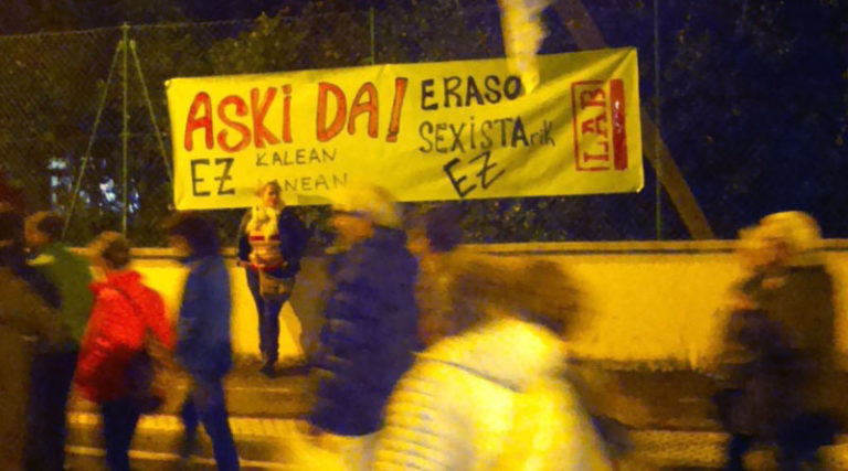 Ez lanean, ez kalean. Eraso sexistarik ez!