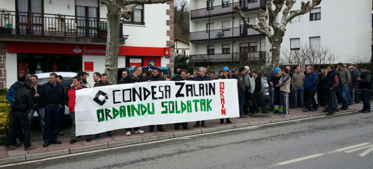 Lanuzteak Zalain Transformados enpresan zor zaien lansaria eskatuz