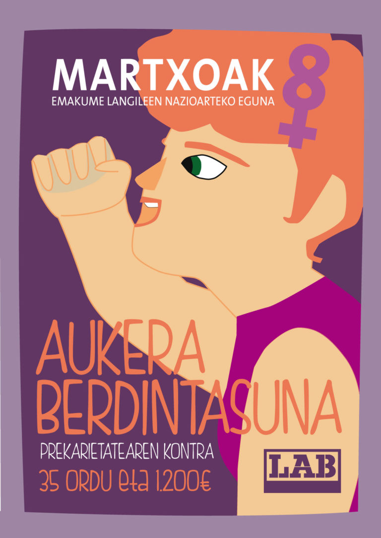8 de MARZO: Igualdad de oportunidades para las mujeres contra la precariedad