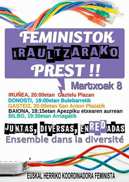MARTXOAK 8: #feministokPrest iraultzarako!