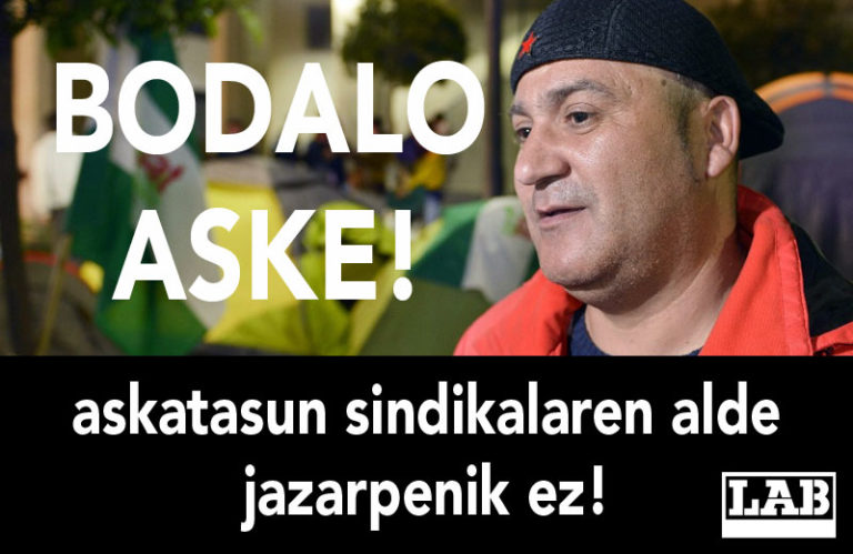 LABek SATeko Andres Bodalo kidearen askatasuna exijitu du