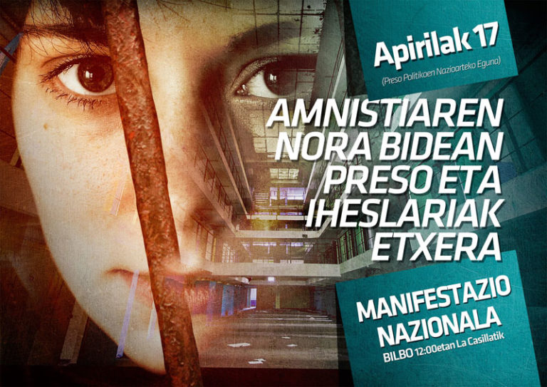 Amnistiaren norabidean, euskal preso eta iheslariak etxera”  manifestazioan parte hartzeko deia egin du LABek