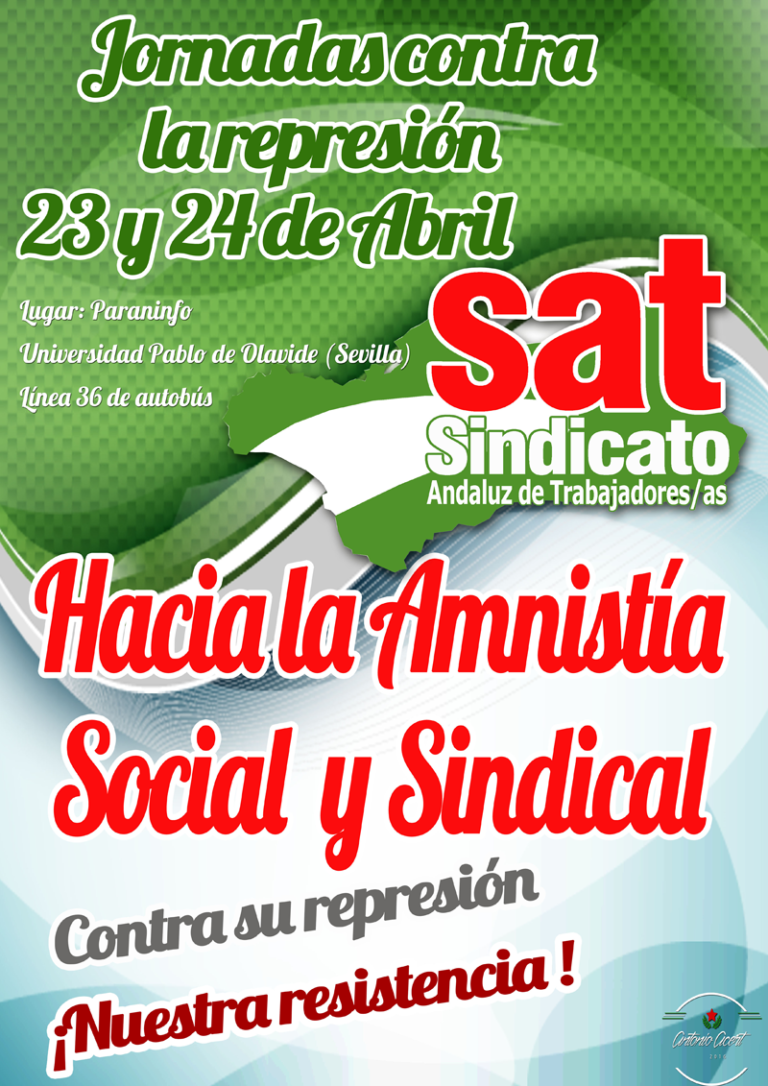 SATen errepresioaren kontrako jardunaldietan parte hartuko dugu asteburu honetan Sevillan