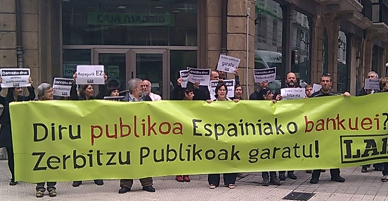 Enpresa publikoetako langileei lapurtutako soldatak itzultzeko exijitzen diogu Jaurlaritzari