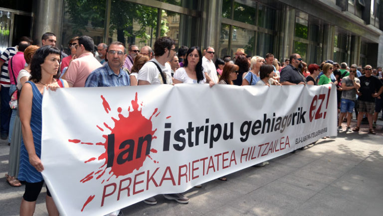 Azken heriotz istripua salatu dugu lan ikuskaritzaren aurrean