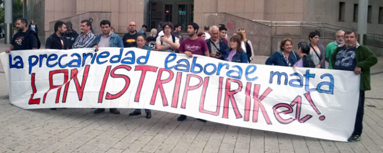 Prekarietateak hil egiten duela salatuz kalera irten gara