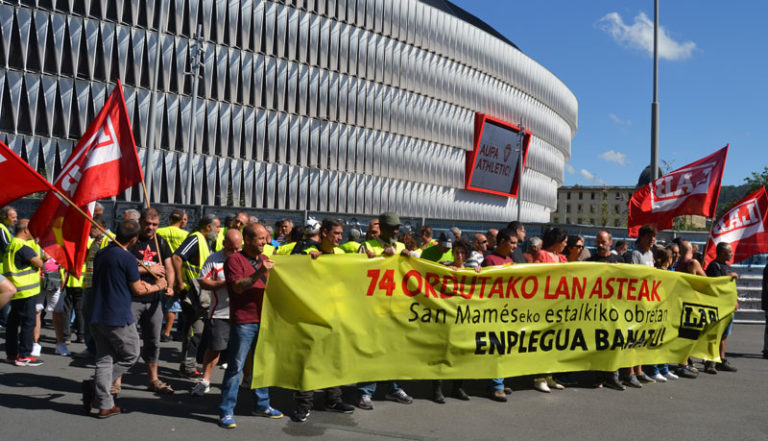 74 ordutako lan asteak San Mameseko estalkiko lanetan