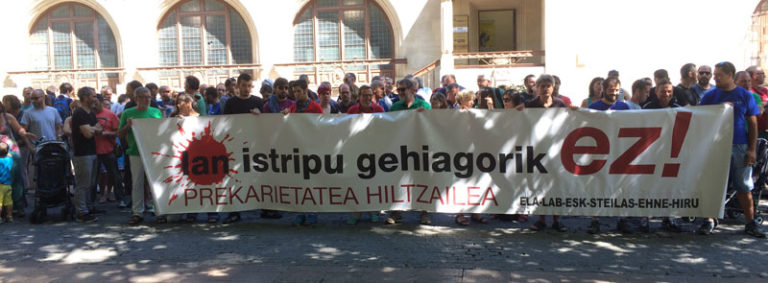 Gehiengo Sindikalak irmoki salatu du azken heriotz istripua