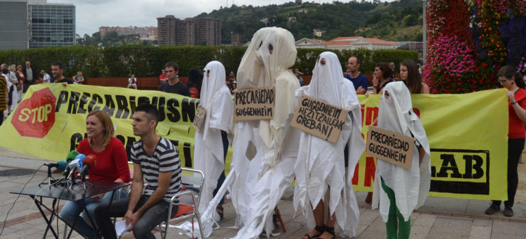 Prekarietatearen mamuarekin amaitzeko greba Guggenheim museoan