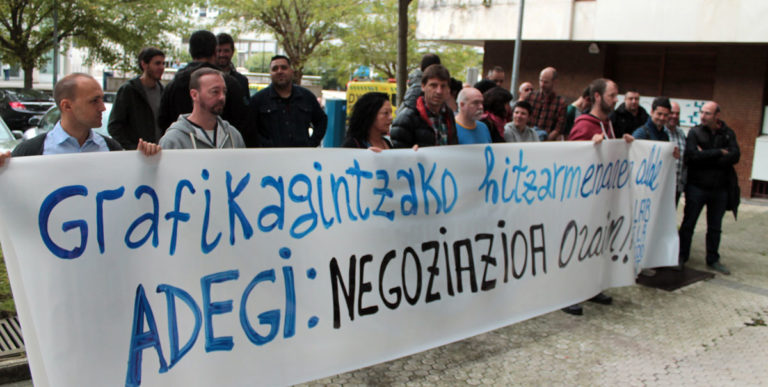 ADEGIk Gipuzkoako Grafikagintzako hitzarmena blokeatzen du