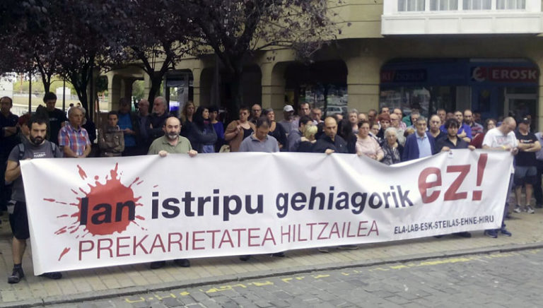 Prekarietateak hil egiten duela salatu dugu