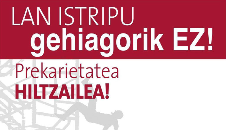 24 orduko lanuztea Gasteizko Michelinen azken lan heriotza salatzeko
