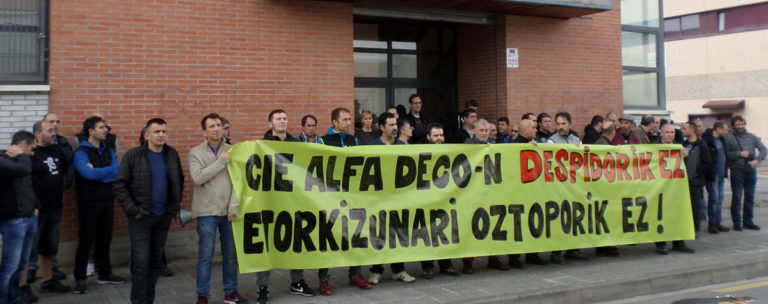 CIE Alfa Deco lantegian despidorik ez! etorkizunari oztoporik ez!