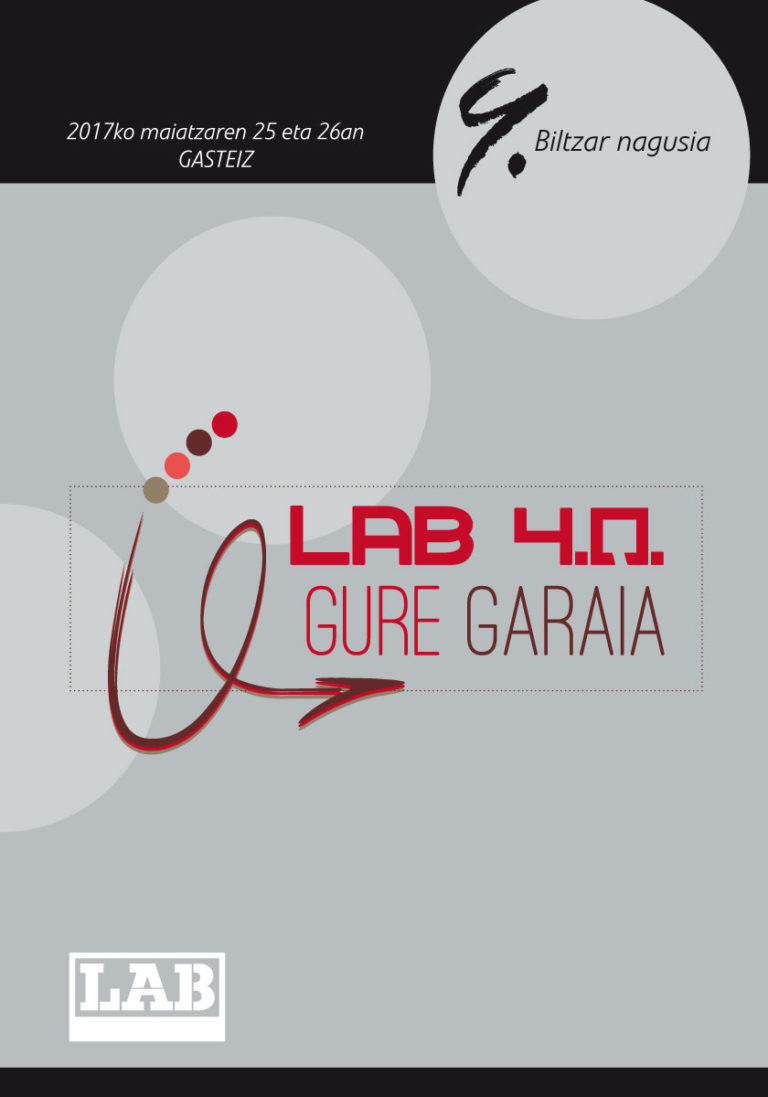 “LAB 4.0 Gure Garaia”, aro berriko sindikalismoaren ikur