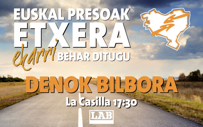 Hacemos un llamamiento a participar en la manifestación convocada por Sare