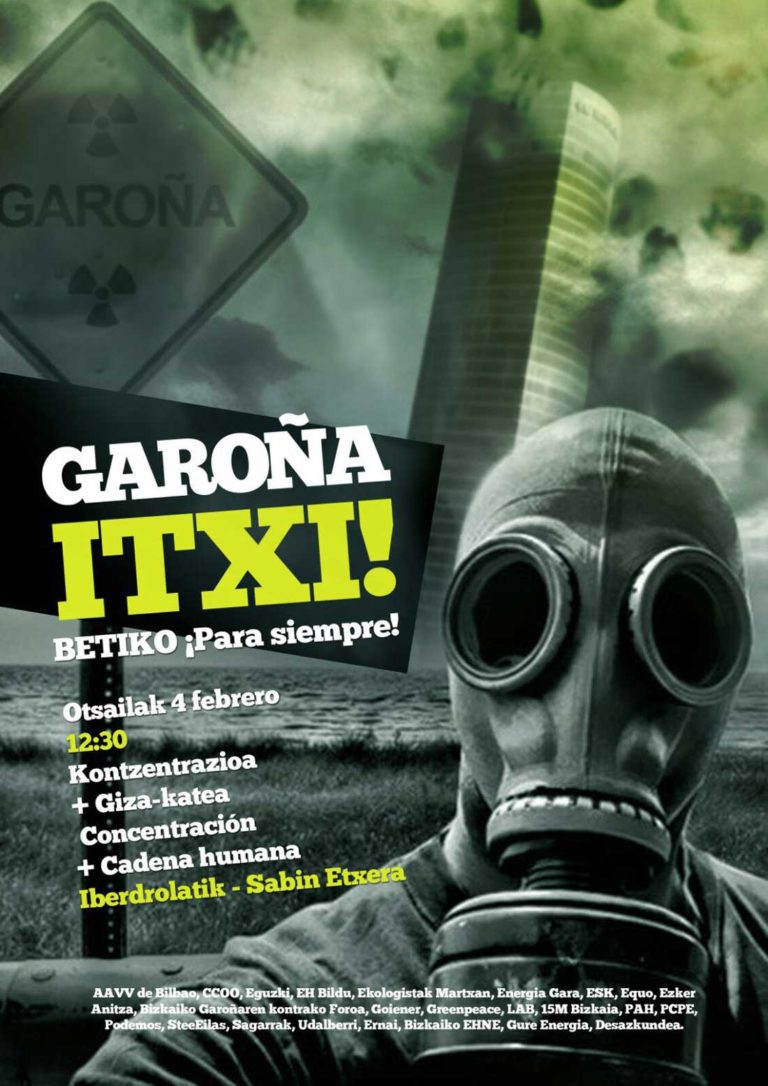 Garoña ixteko eskatuko dugu bihar, Bilbon